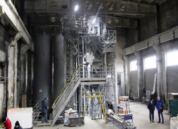 Production of dry mix mortar